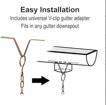 Amazon.co.jp: 夢の行 レインチェーン 傘の桶 13個 銅色 250cm